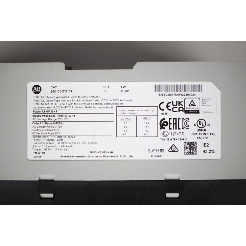 POWER FLEX 527 25C-D017N104 SER.B