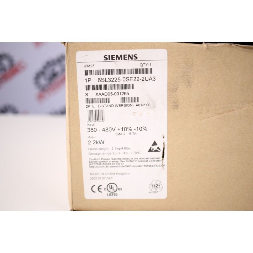 1P 6SL3225-0SE22-2UA3 2.2KW