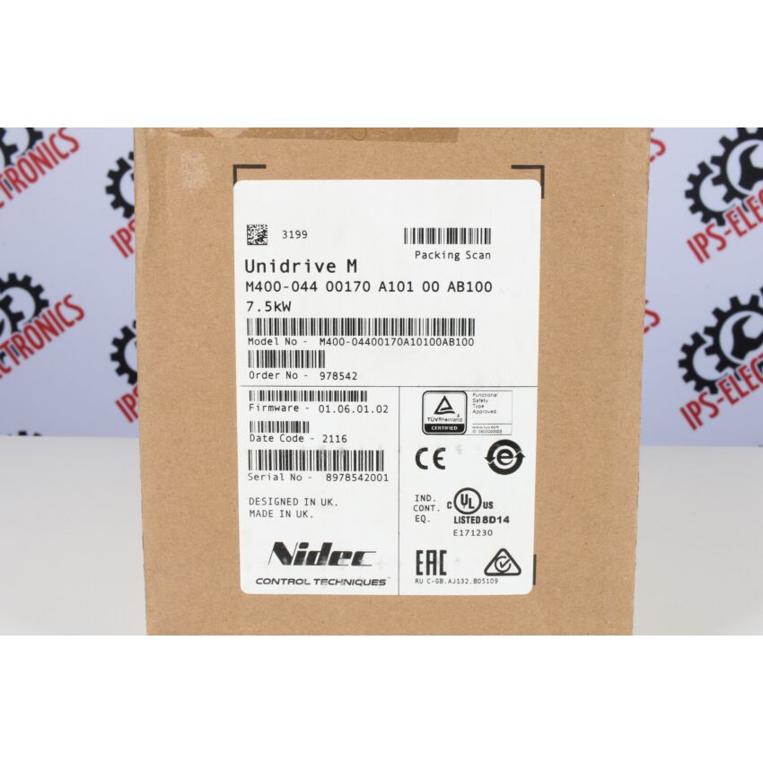 UNIDRIVE M M400-044-00170 A101 00 AB100 7.5 KW