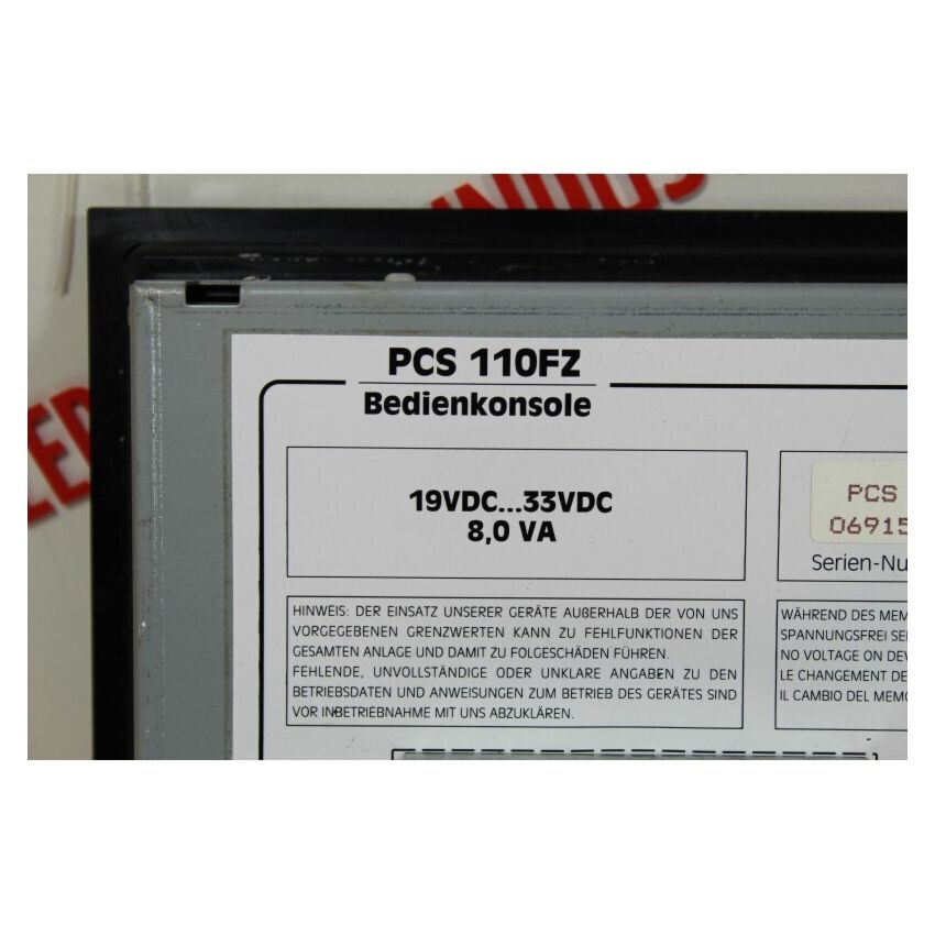 PCS 110FZ XX1.1031.SHX V113.5 3514B19A