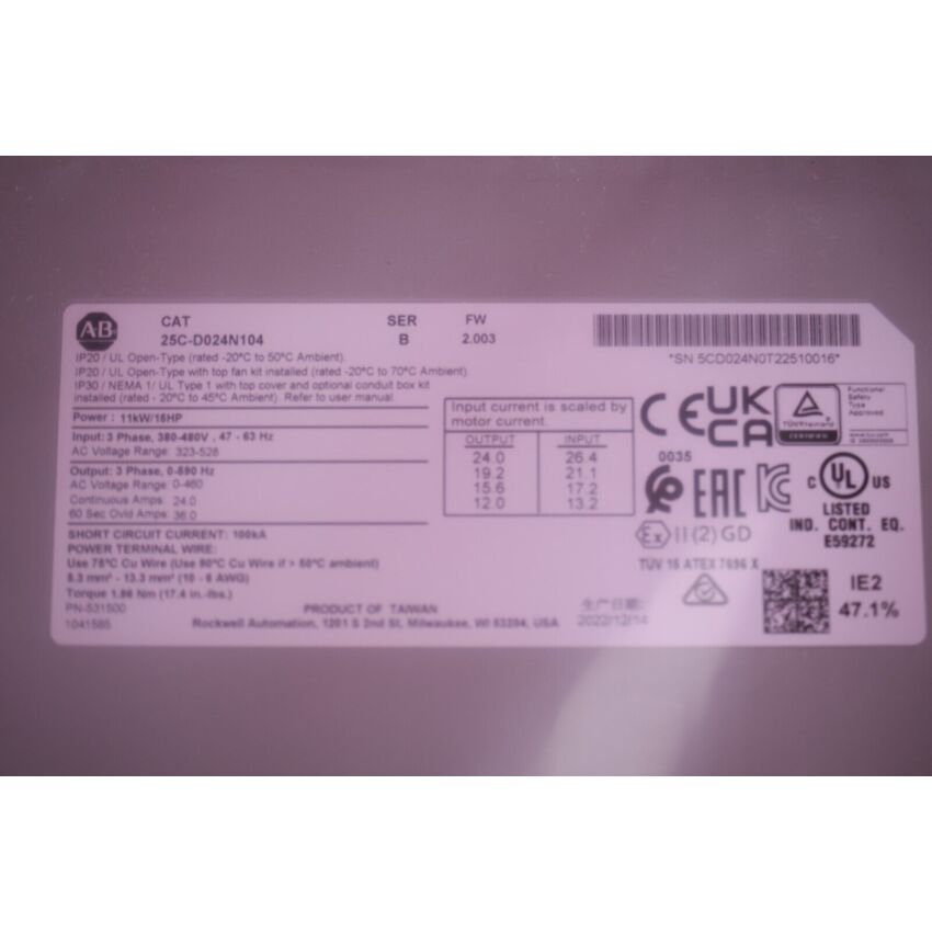 POWER FLEX 527 25C-D024N104 SER.B