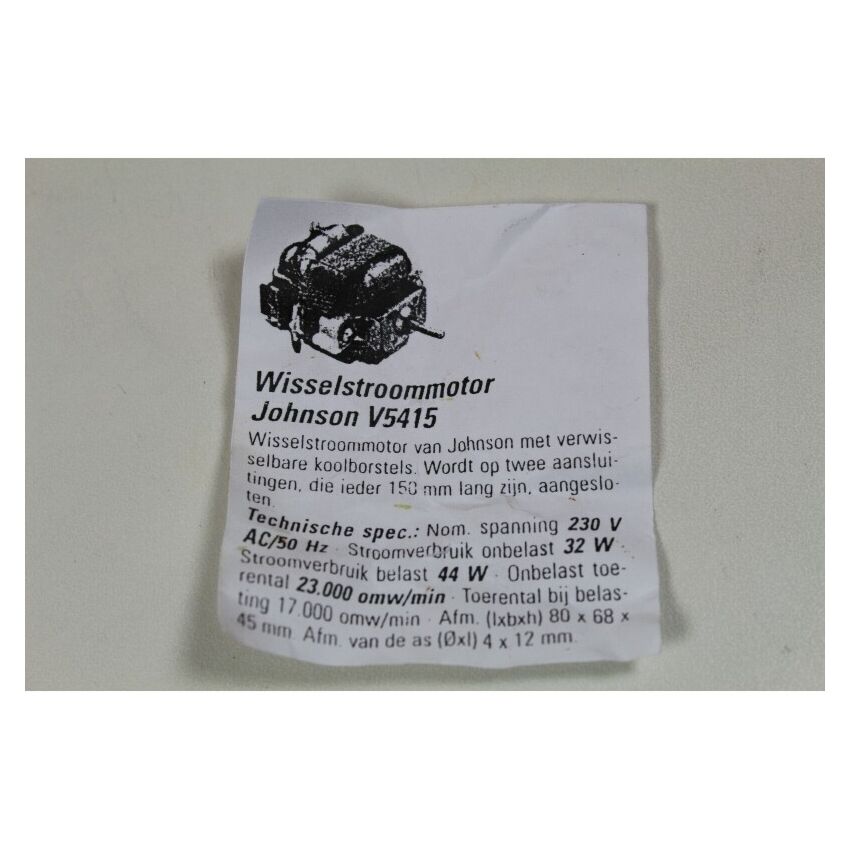 V5415 (230v, AC/50 Hz, 32W, 44W 23000 omw/min)