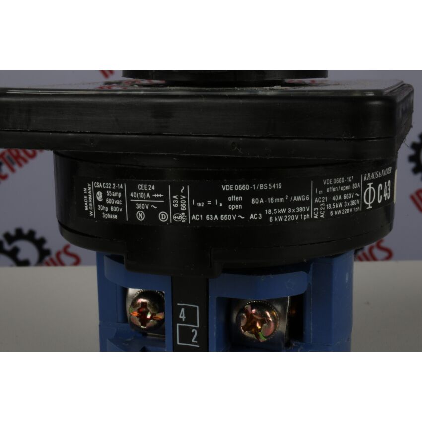 C43 CSA C22.2-14 / VDE 0660-1/BS5419 / VDE 0660-107