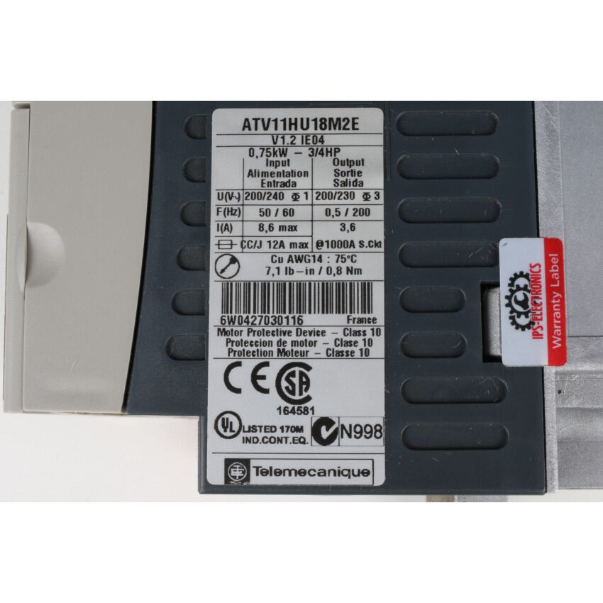 ATV11HU18M2E V1.2 IE04 0.75KW