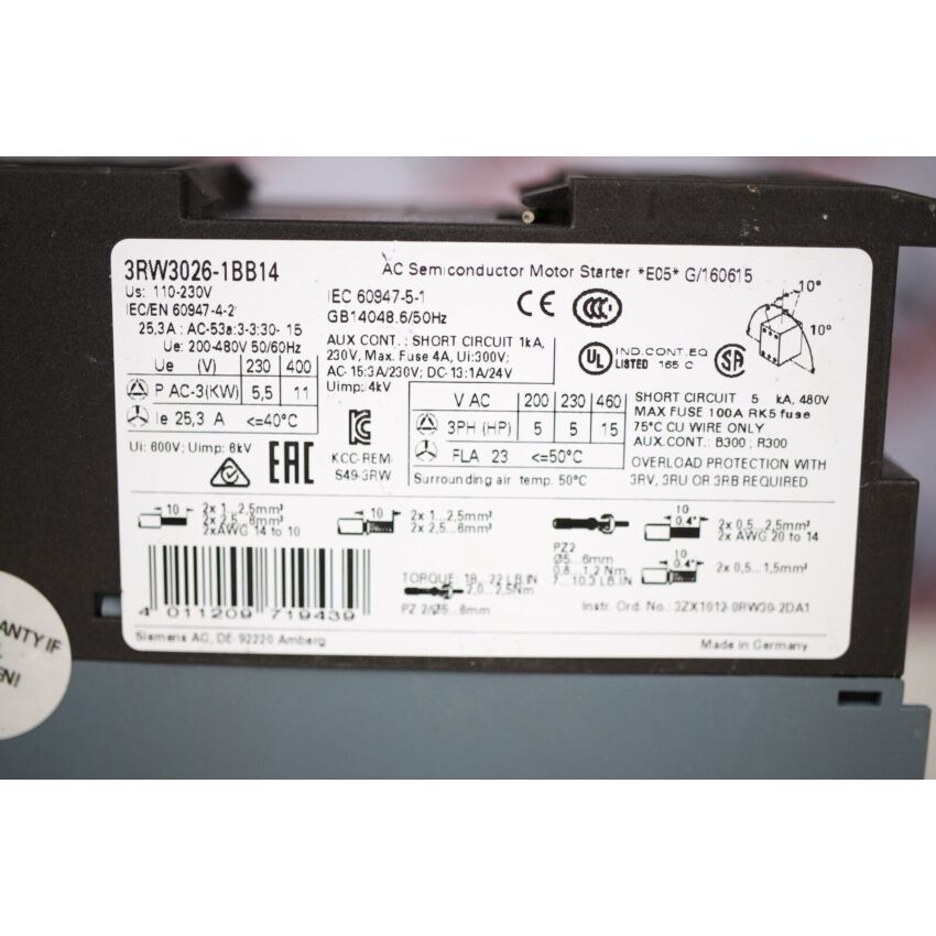 SIRIUS 3RW3026-1BB14