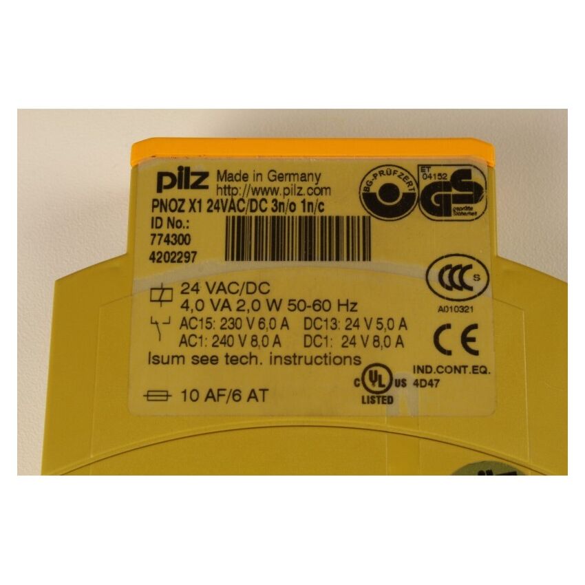 PNOZ X1 24VAC/DC 3n/o 1n/c (774300)