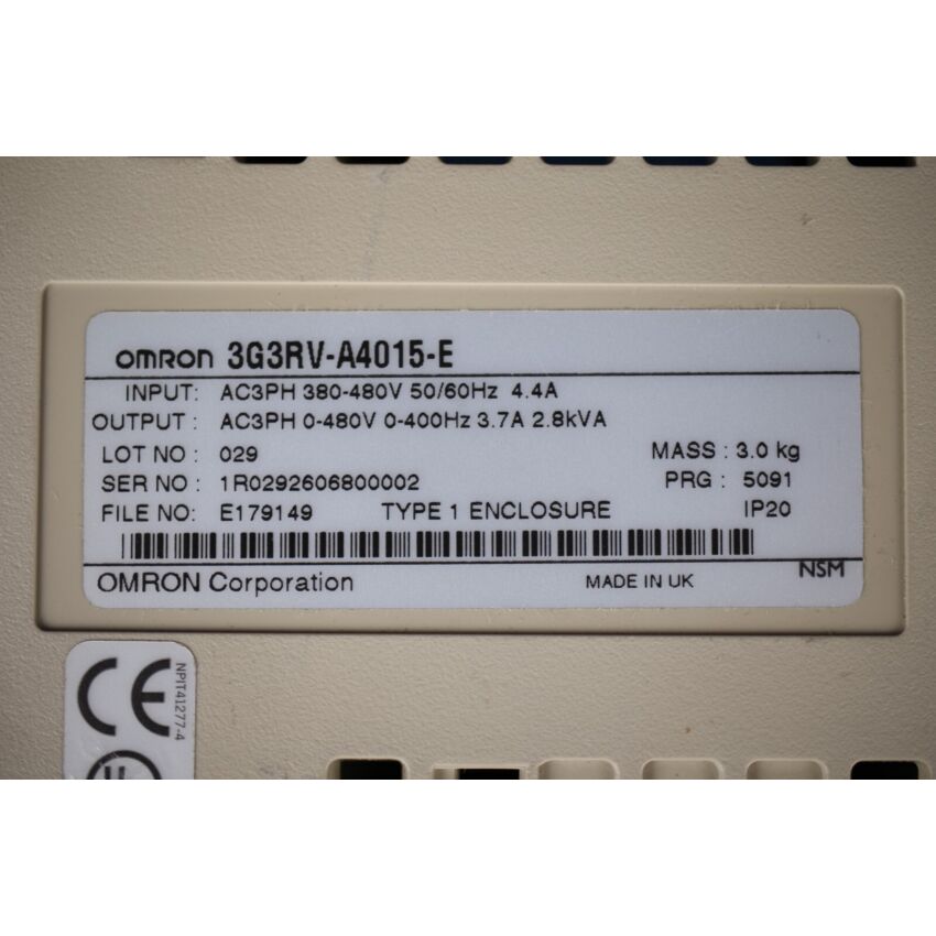 3G3RV-A4015-E + 3G3RV-PFI3010-SE + 3G3IV-PJVOP161