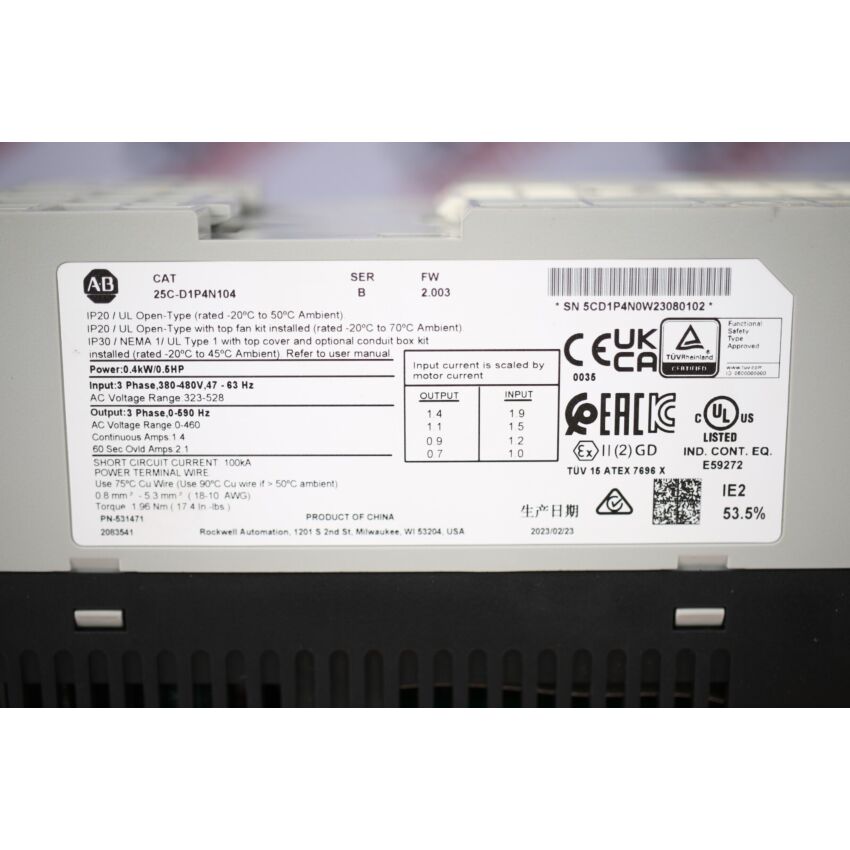 POWER FLEX 527 25C-D1P4N104 SER.B