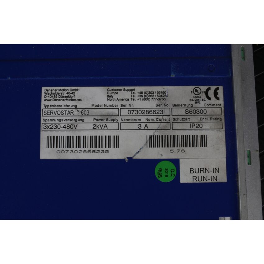 SERVOSTAR 603 (S60300)