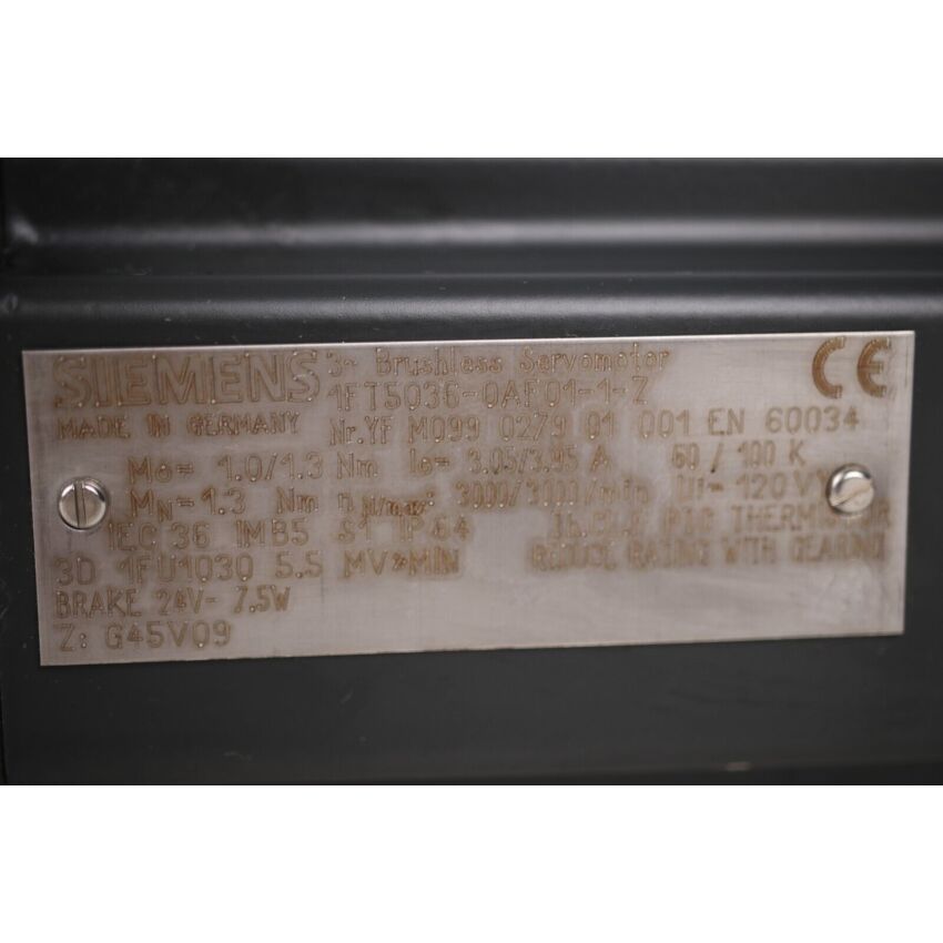 1FT5036-0AF01-1-Z Z:G45V09 + ALPHA SPG 60-MF1-10