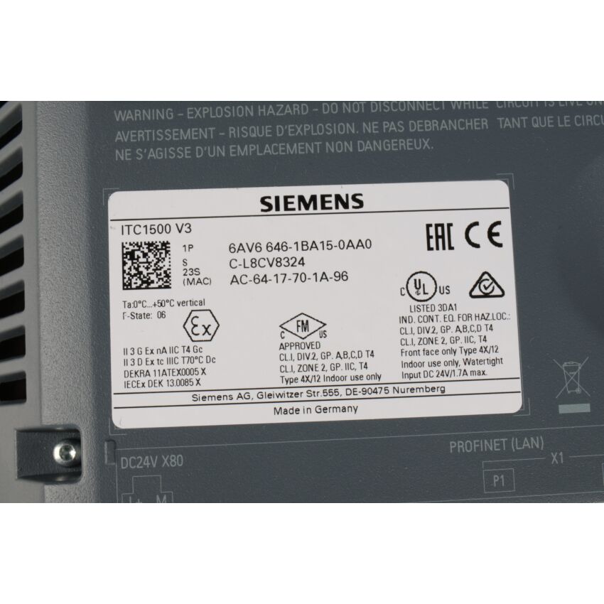 SIMATIC HMI 6AV6 646-1BA15-0AA0 