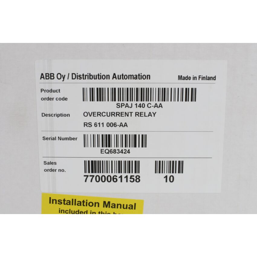 SPAJ 140 C-AA RS 611 006-AA